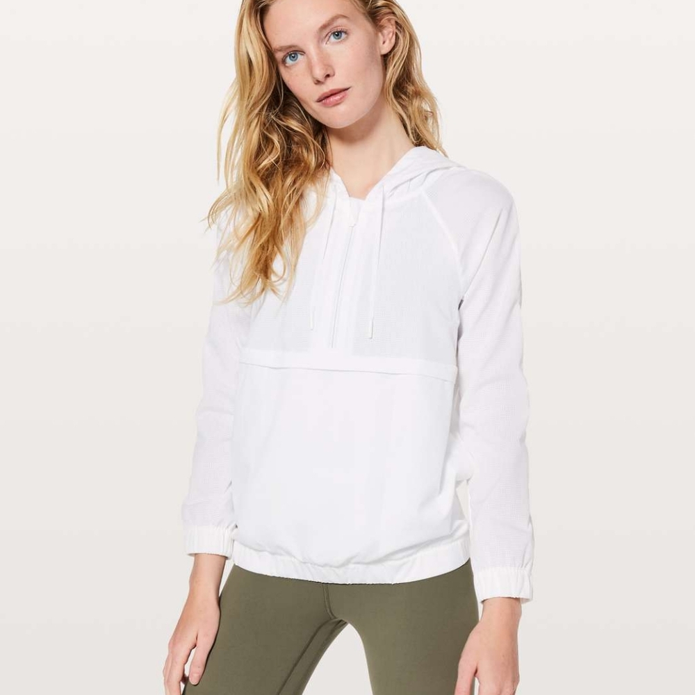Lululemon Pack Light 1/2 Zip Pullover White